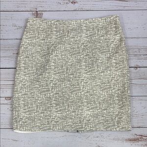 Banana Republic Cream and Gray Pencil Skirt